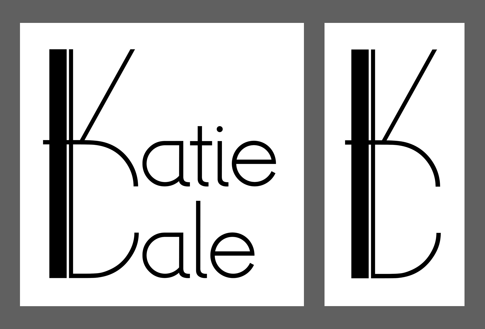 Final logo design - version with names & version with only initials